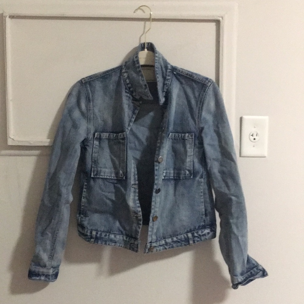 Washed denim jacket.